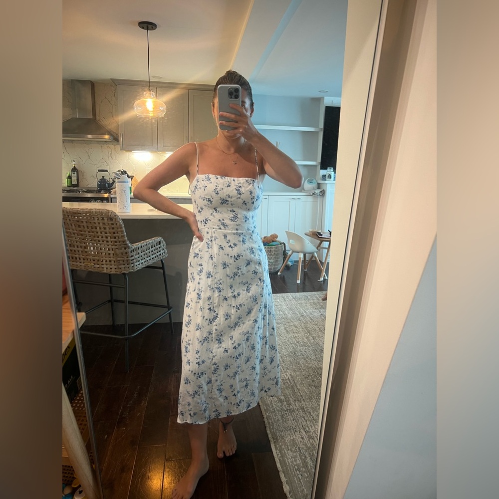 Reformation Christen Linen Dress Orlaya - Size 2